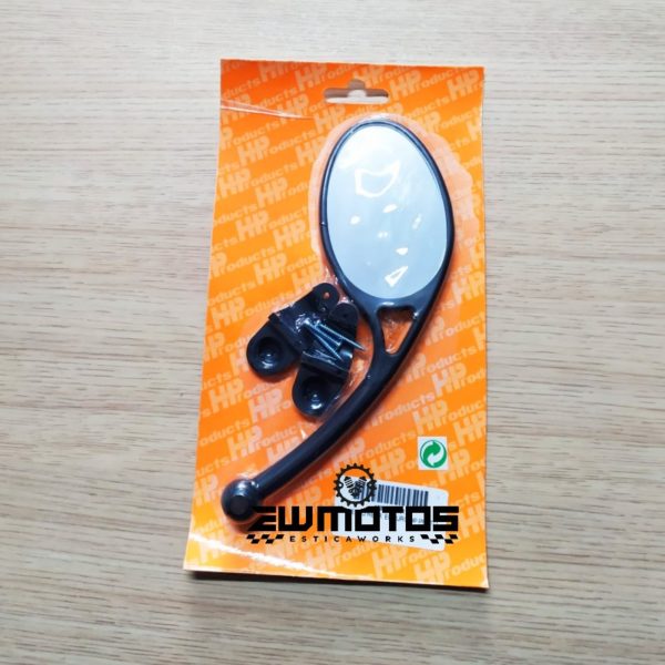 Espelho Retrovisor Enduro Rebatível Hp Preto – Esquerdo